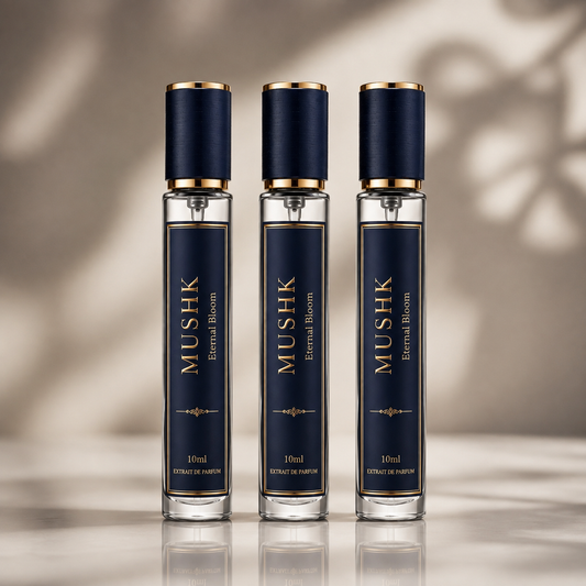 MUSHK Travel Collection – 3 × 10ml Luxury Perfume Set